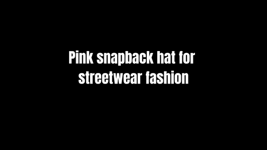 Pink Snapback Hat for Streetwear Fashion