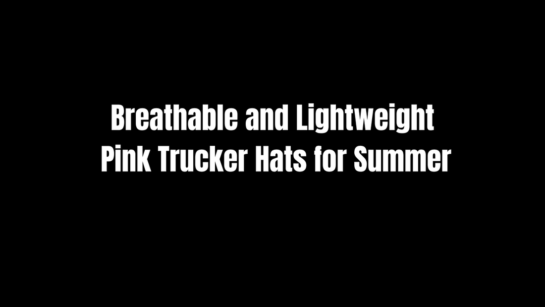 Breathable and Lightweight Pink Trucker Hats for Summer