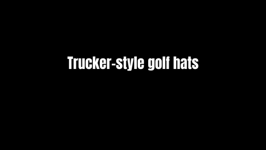 Trucker-style golf hats