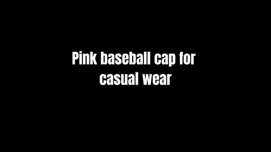 Pink Baseball Cap for Casual Wear