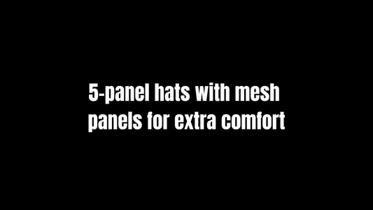 5-panel hats with mesh panels for extra comfort